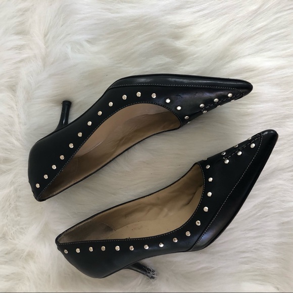 MICHAEL Michael Kors Shoes - Michael Kors Black leather studded pointed heels